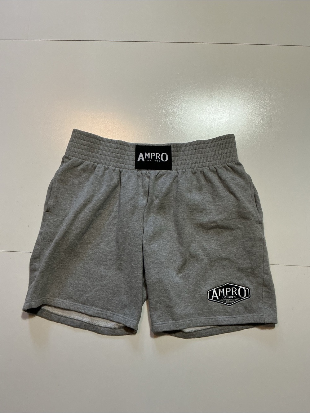 AMPRO London Classic Fleece Heavyweight Boxing Heather 8" Inseam Sweat Shorts